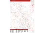 North Charleston Wall Map Zip Code Red Line Style 2023